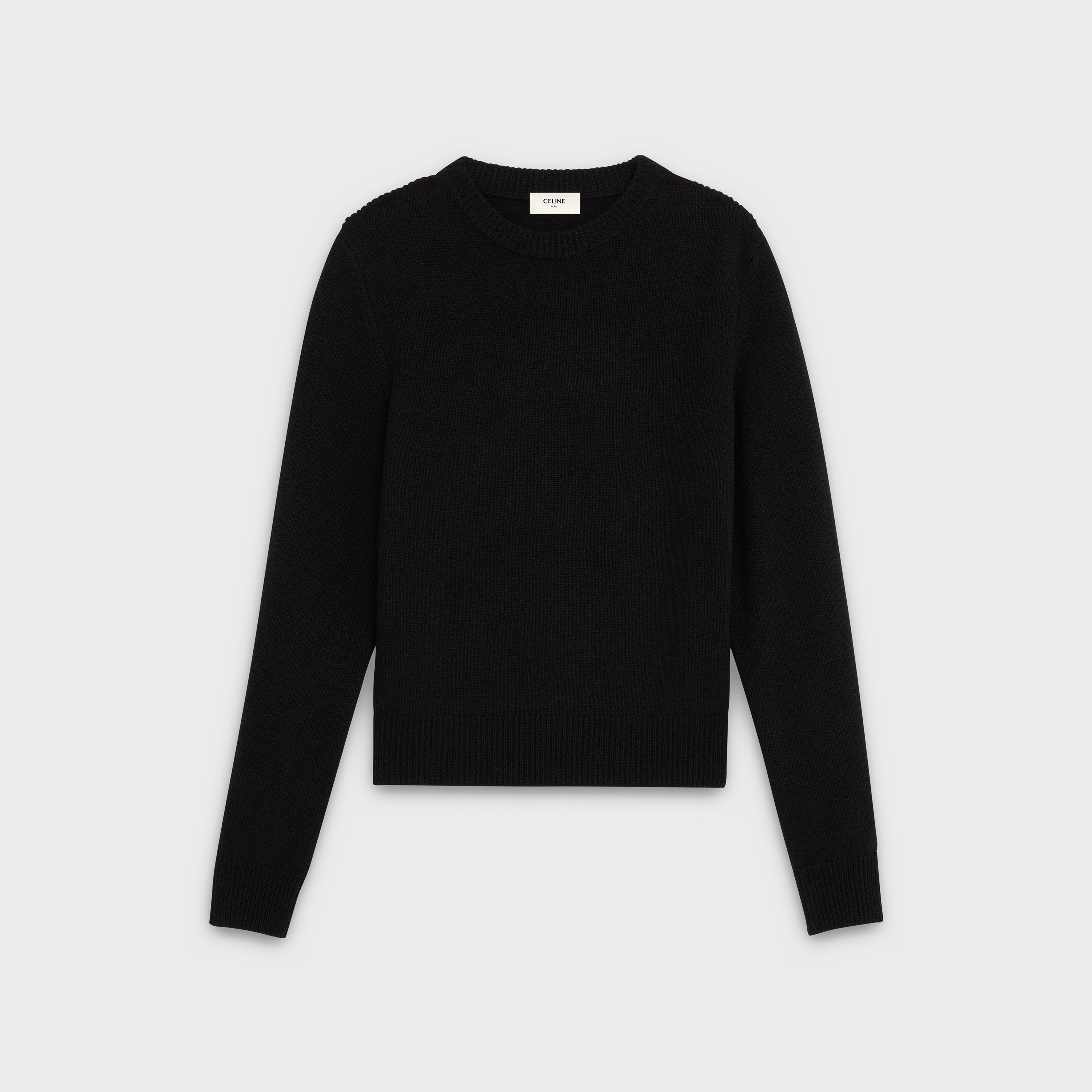 CREW NECK SWEATER IN ICONIC CASHMERE - 1