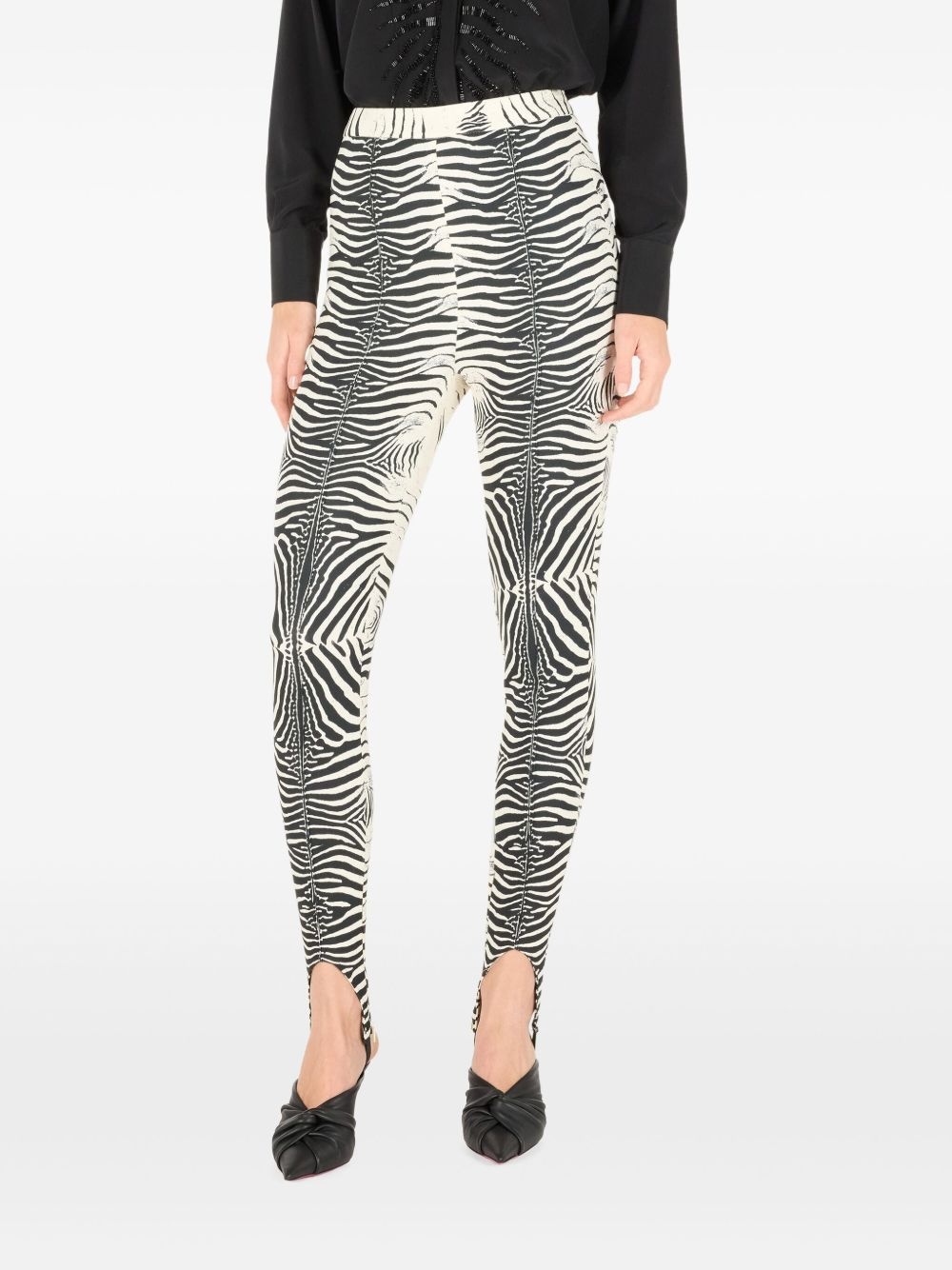 zebra-print leggings - 3