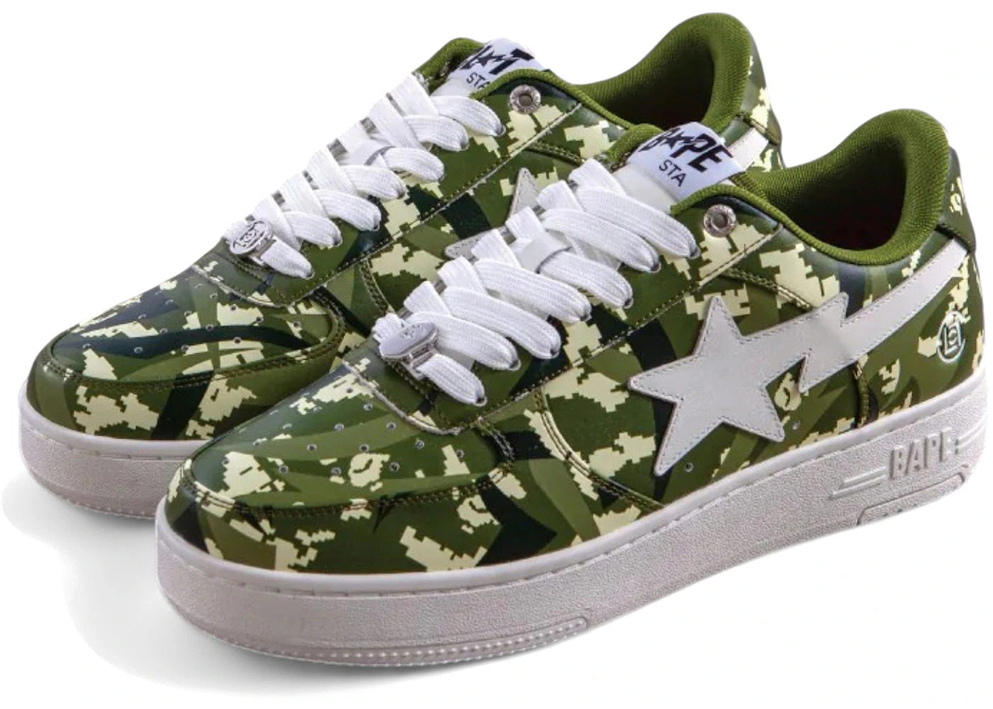 A Bathing Ape Bape Sta Low CLOT Green Digital Camo - 2
