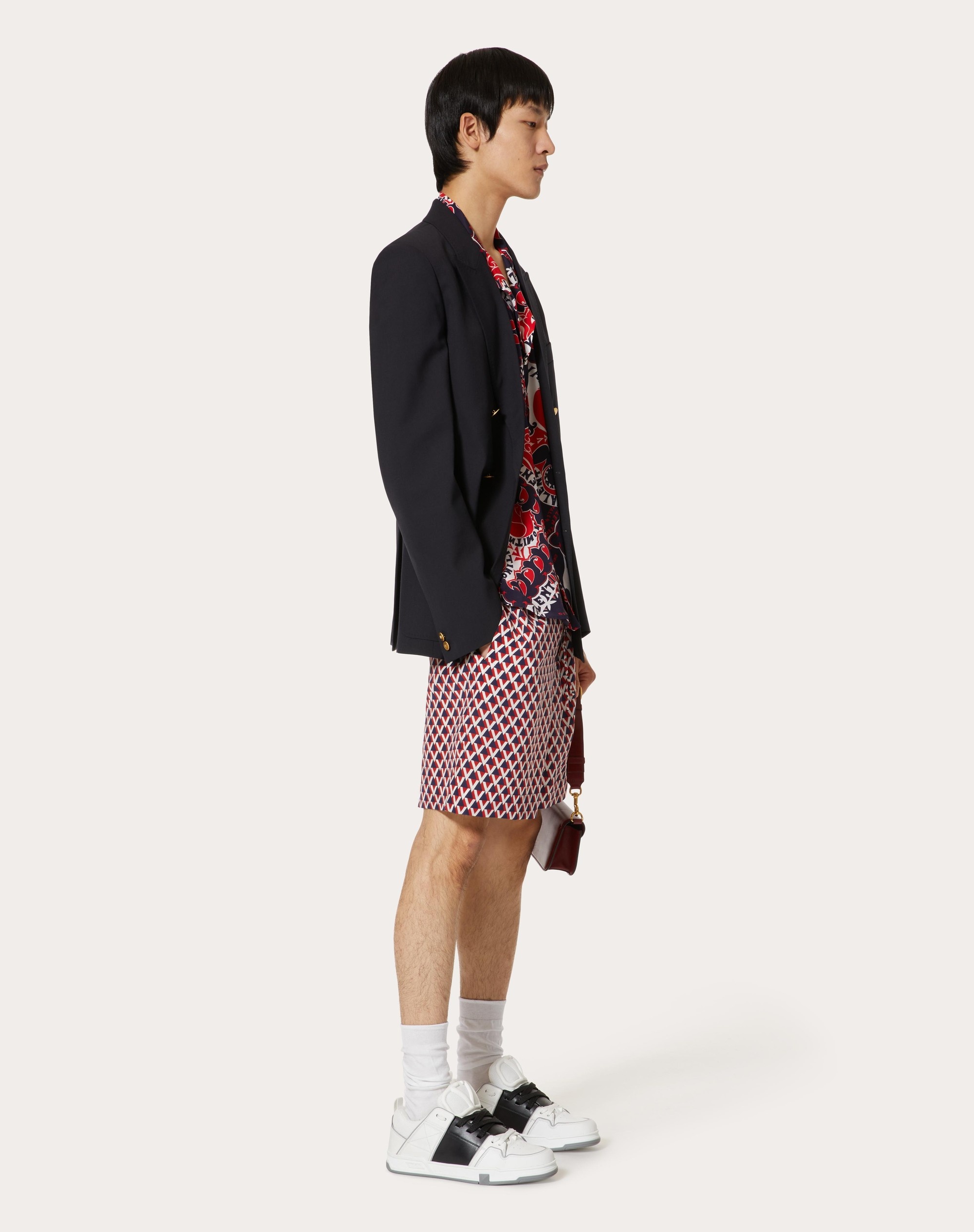 VEEHIVE PRINT SILK BERMUDA SHORTS - 2