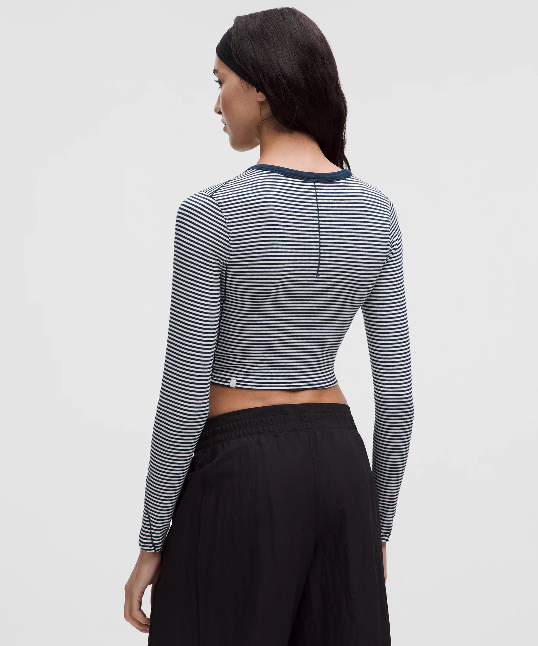 Hold Tight Straight-Hem Cropped Long-Sleeve Shirt - 3
