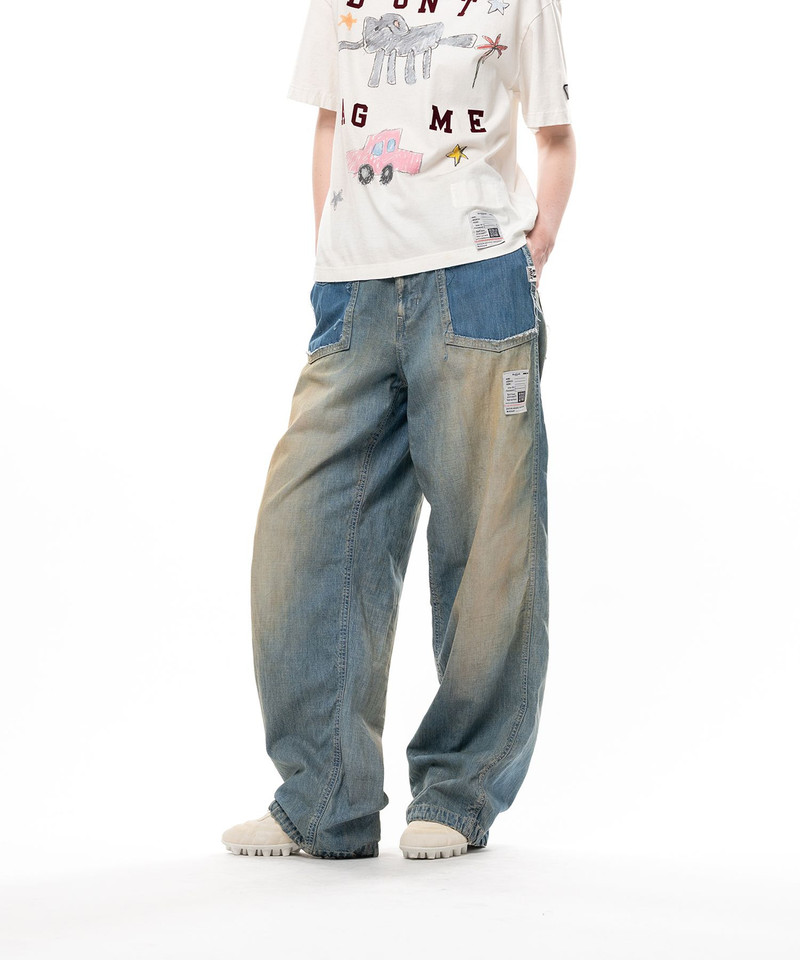 Cut-Out Pocket Denim Pants 9