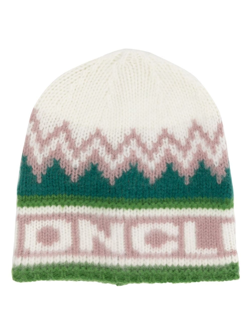 intarsia-knit logo beanie - 1