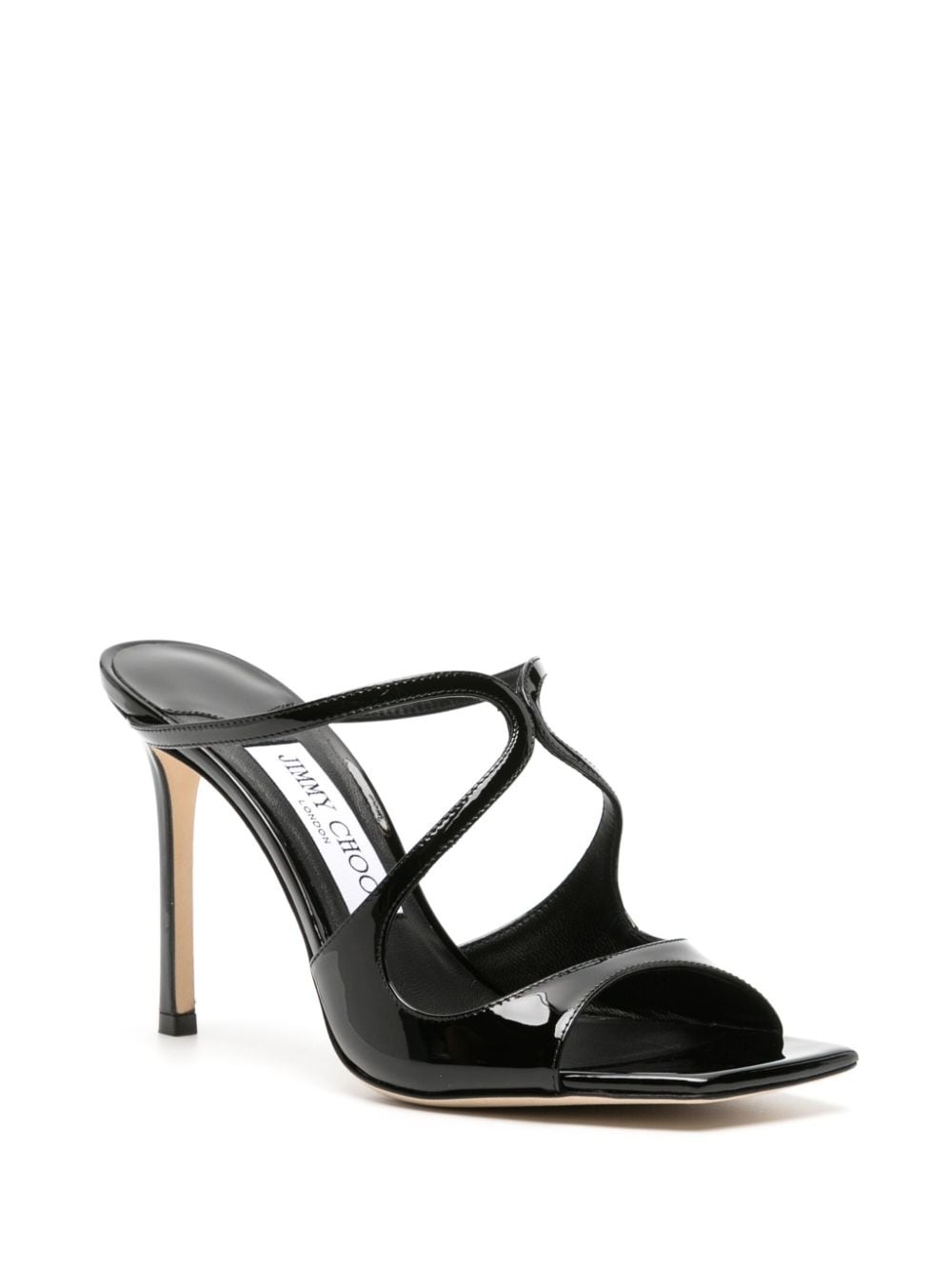 Anise 95mm cut-out patent mules - 2