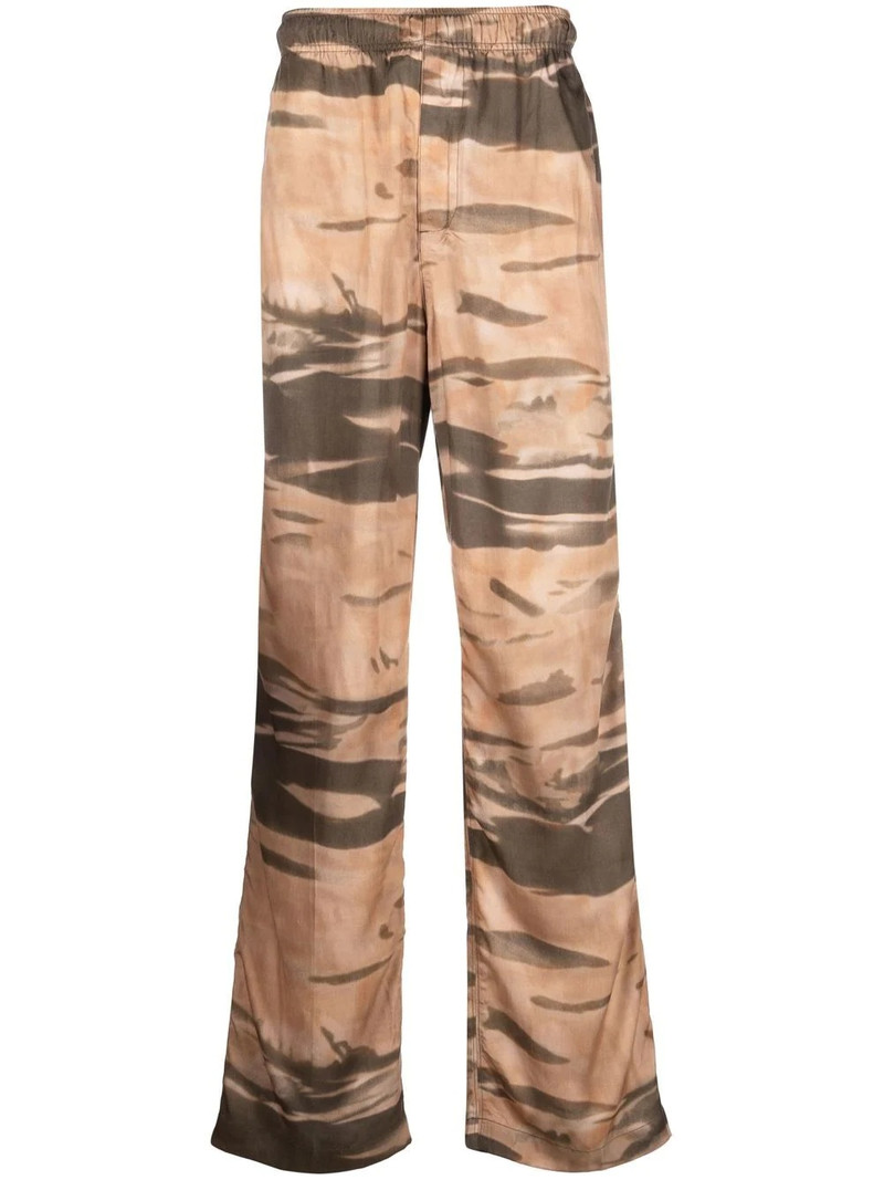 camouflage wide-leg trousers 1