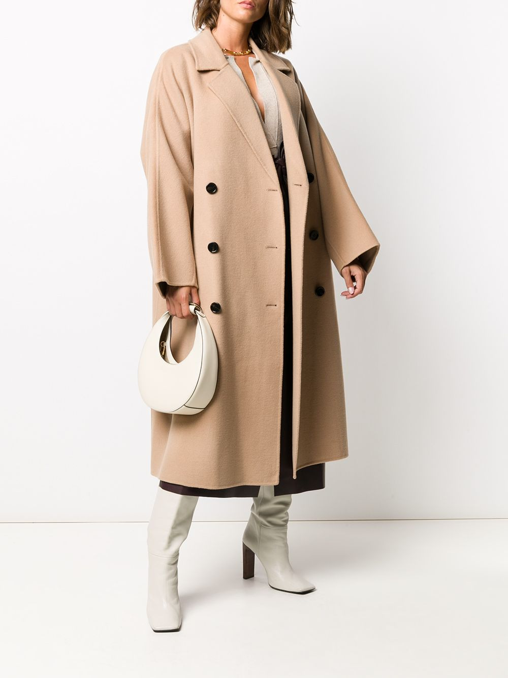 oversized double-breasted coat - 2