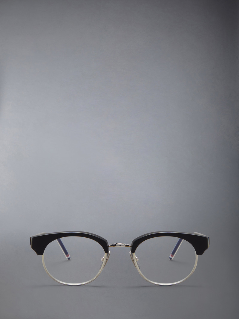 Acetate And Titanium Oval Eyeglasses 1