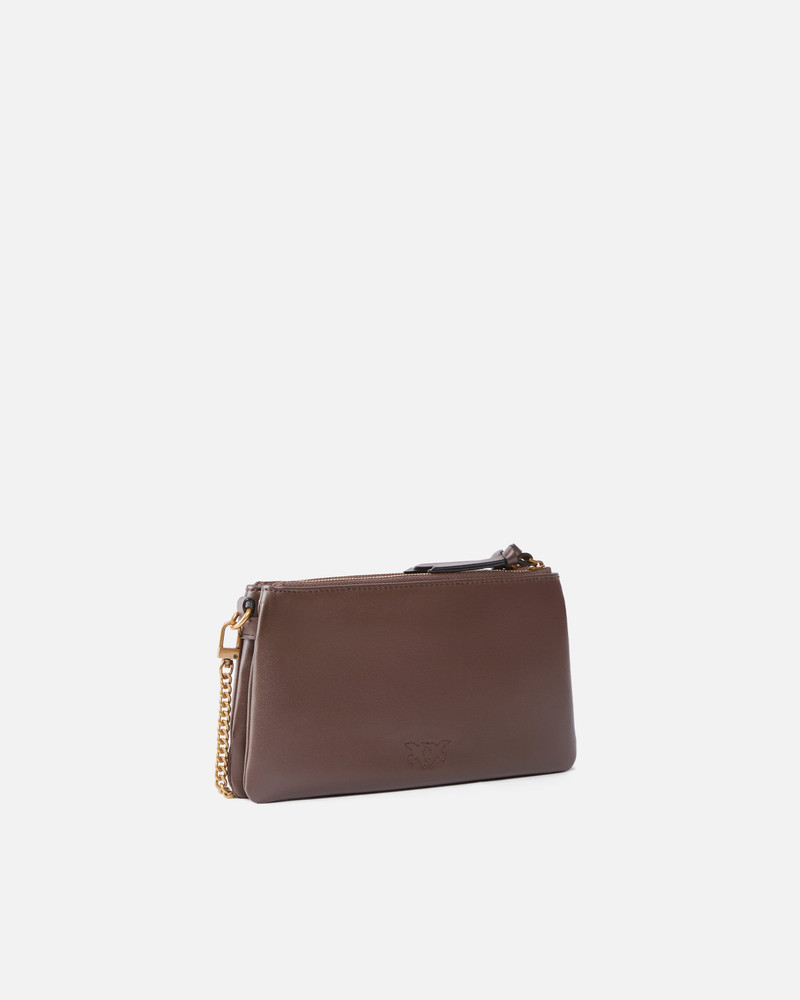 PINKO LEATHER MINI DOUBLE BAG WITH SHOULDER STRAP outlook