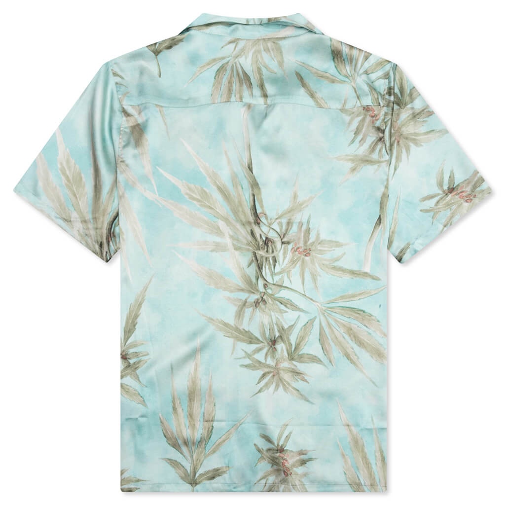 HEMP LEAVES SILK S/S BUTTON DOWN - HEMP PRINT - 2