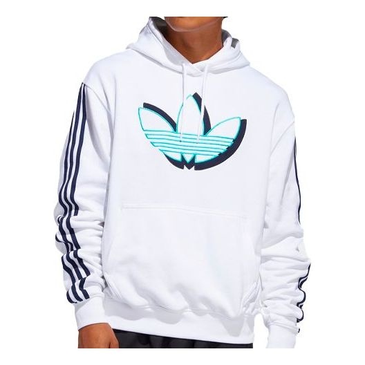 adidas originals Large logo Printing Sports Pullover White FM1502 - 1