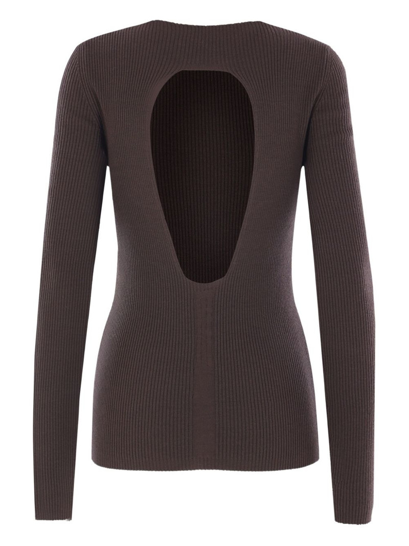 Rick Owens ribbed open-back top outlook