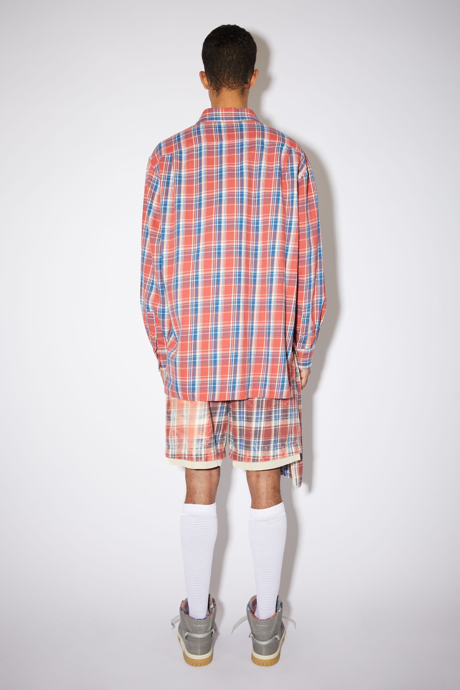 Flannel shirt - Pink/blue - 3