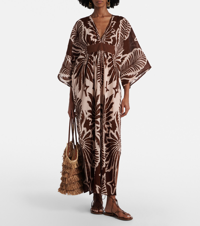 Poupette St Barth Sol printed cotton muslin kaftan outlook