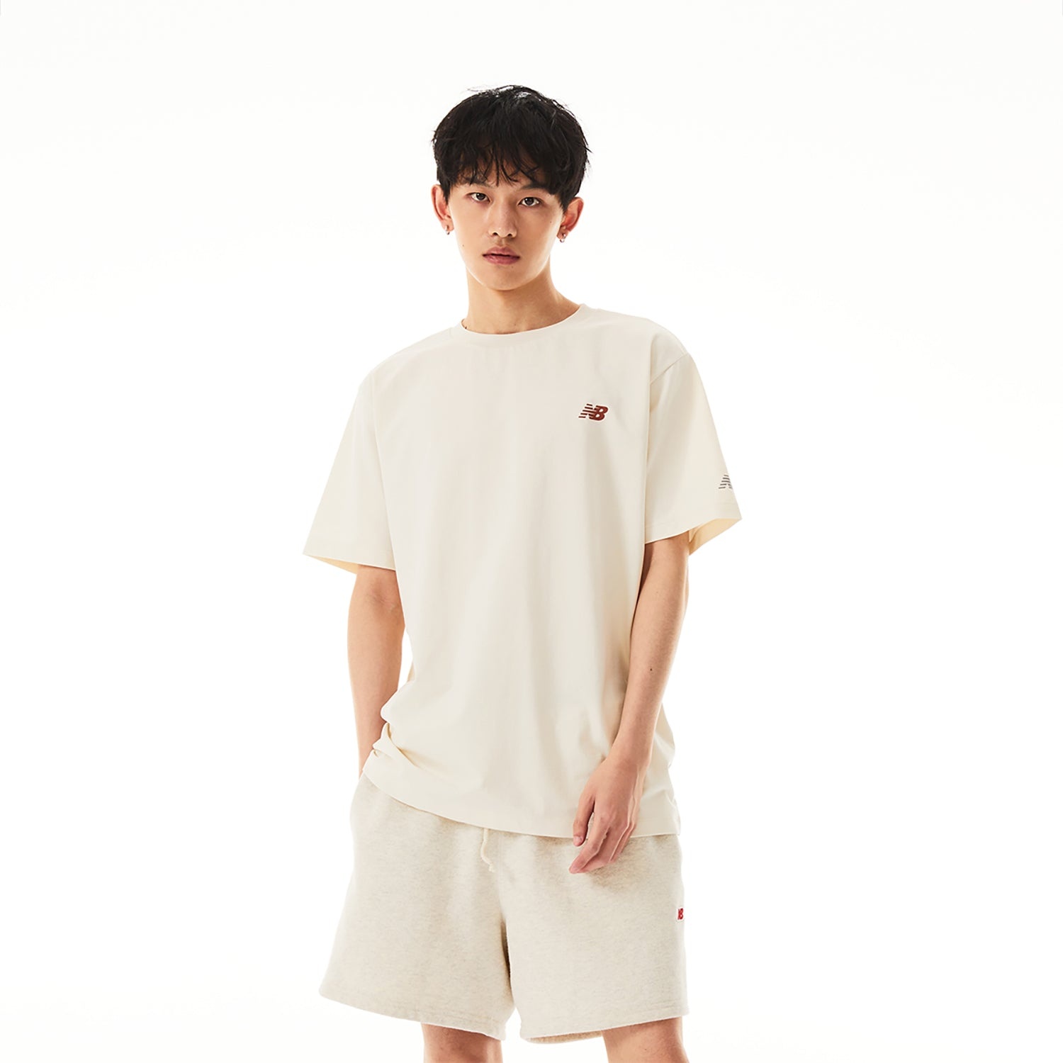 New Balance HyperSports Logo T-shirt 'Cream' NEE25111-CRE - 3