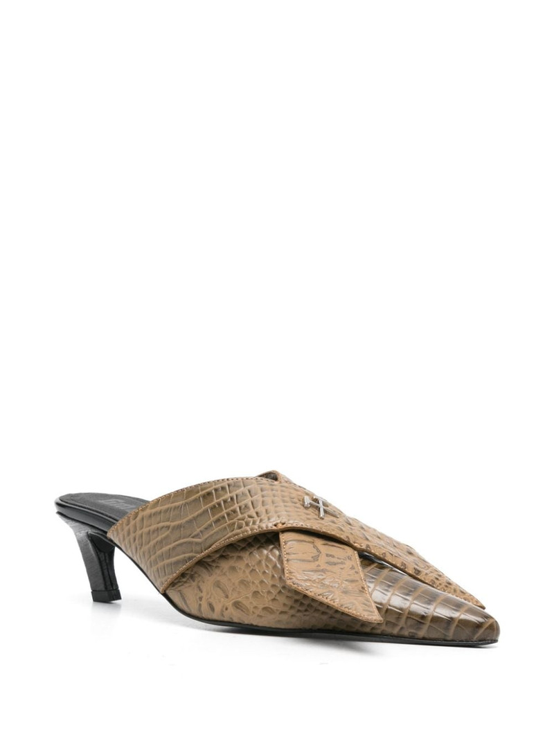 GmbH Zina 60mm croc-embossed mules outlook