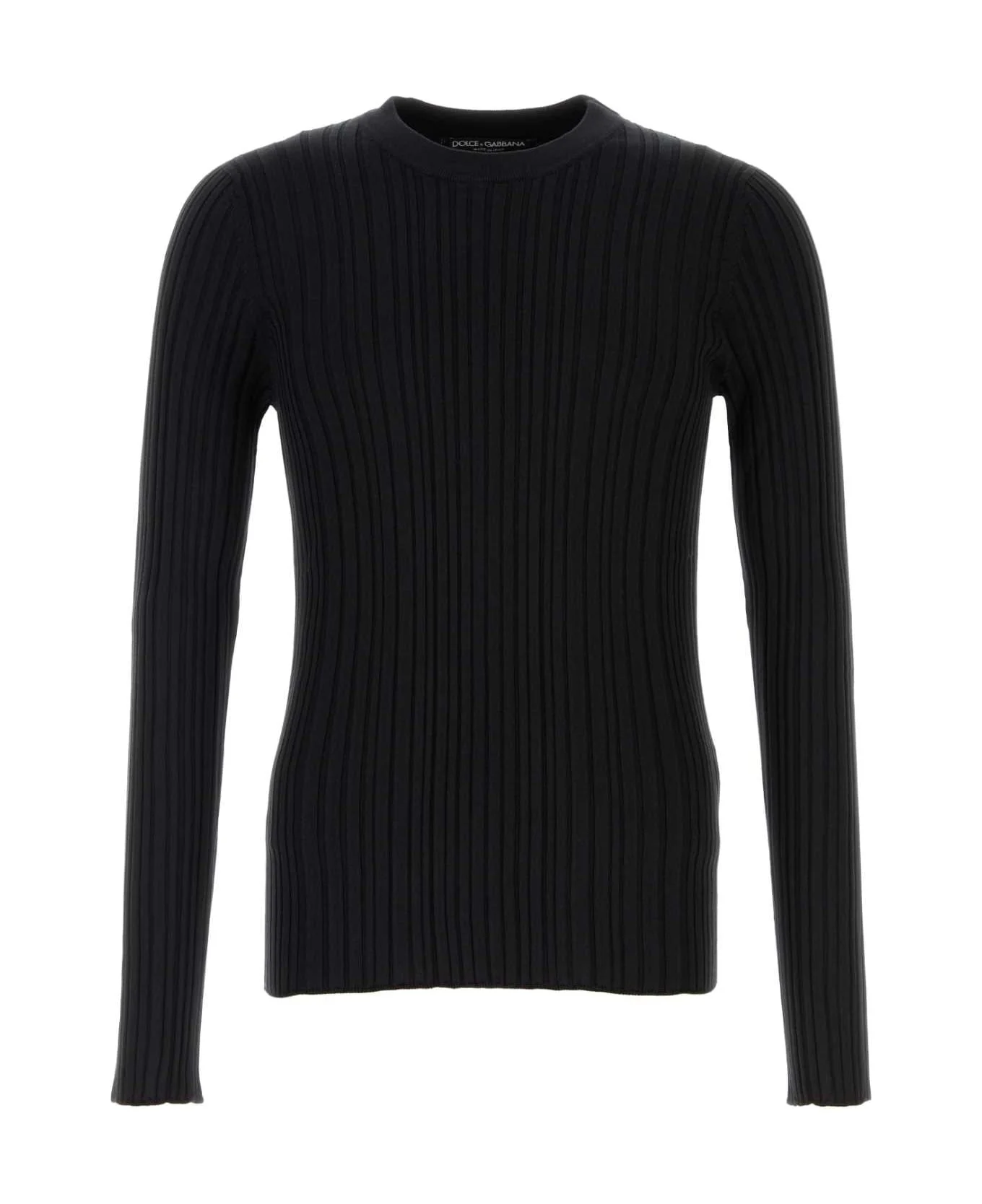 Black Silk Blend T-shirt - 1