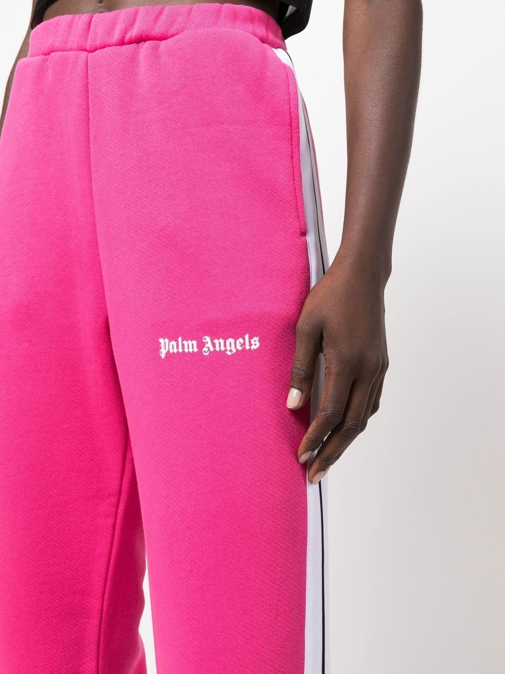 logo-print cotton track pants - 5
