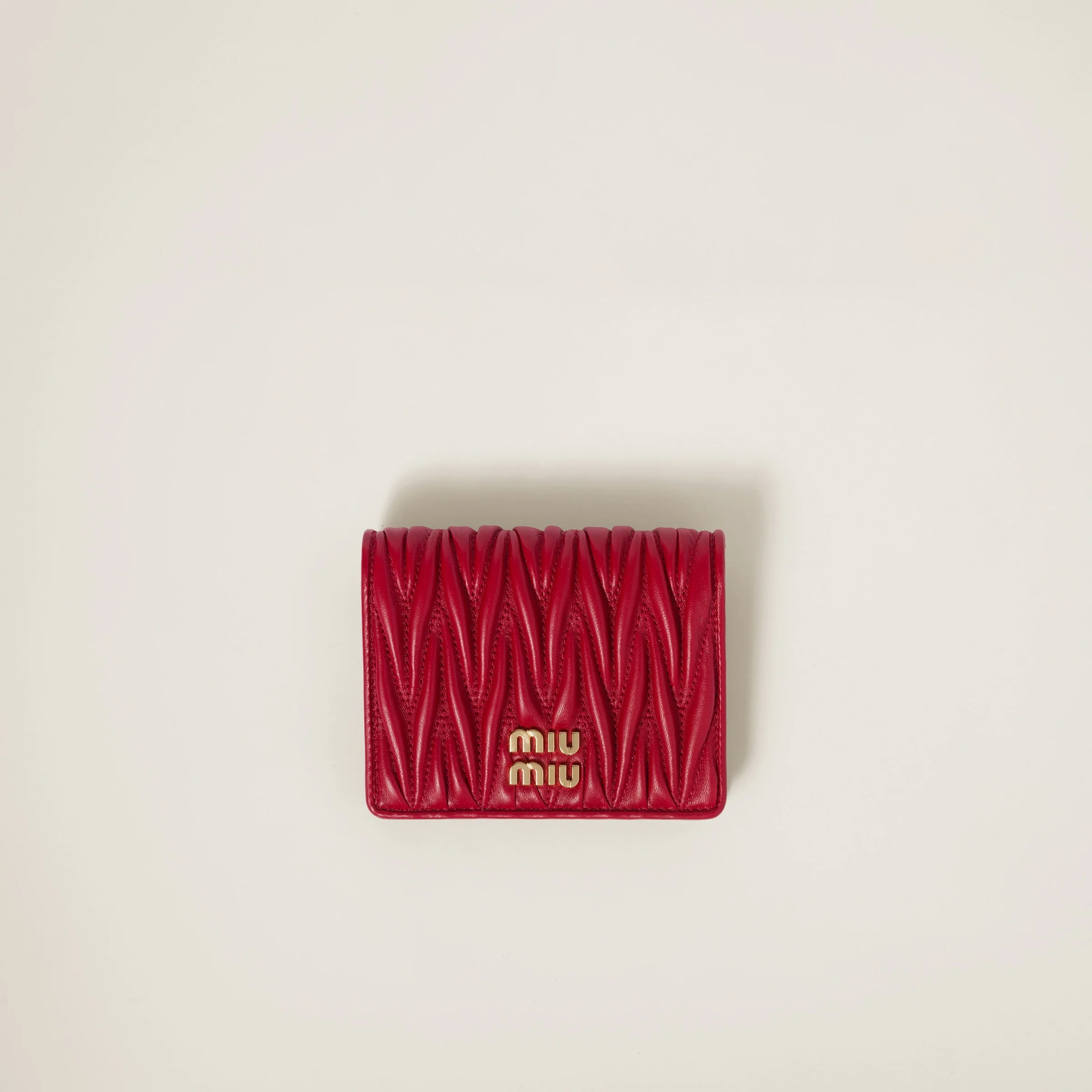 Small matelassé nappa leather wallet - 1