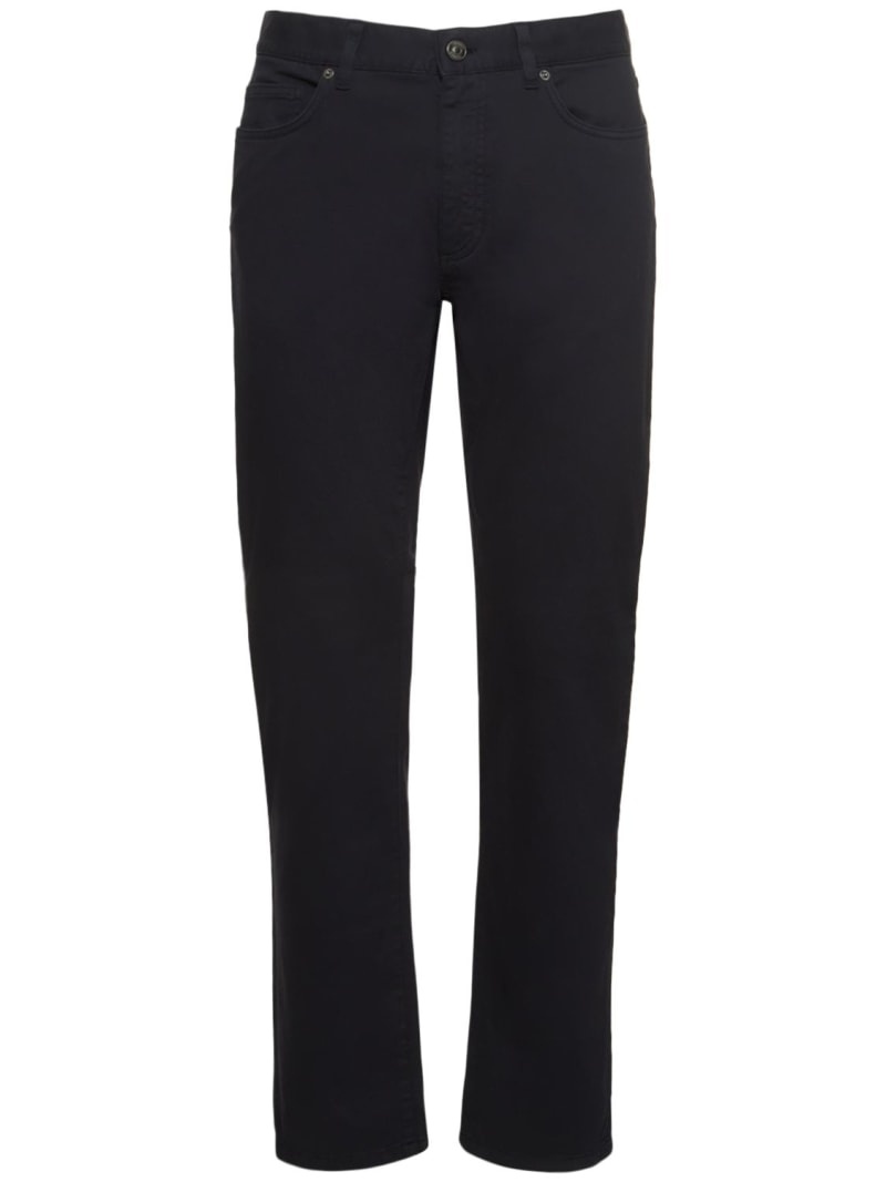 Stretch gabardine pants - 1