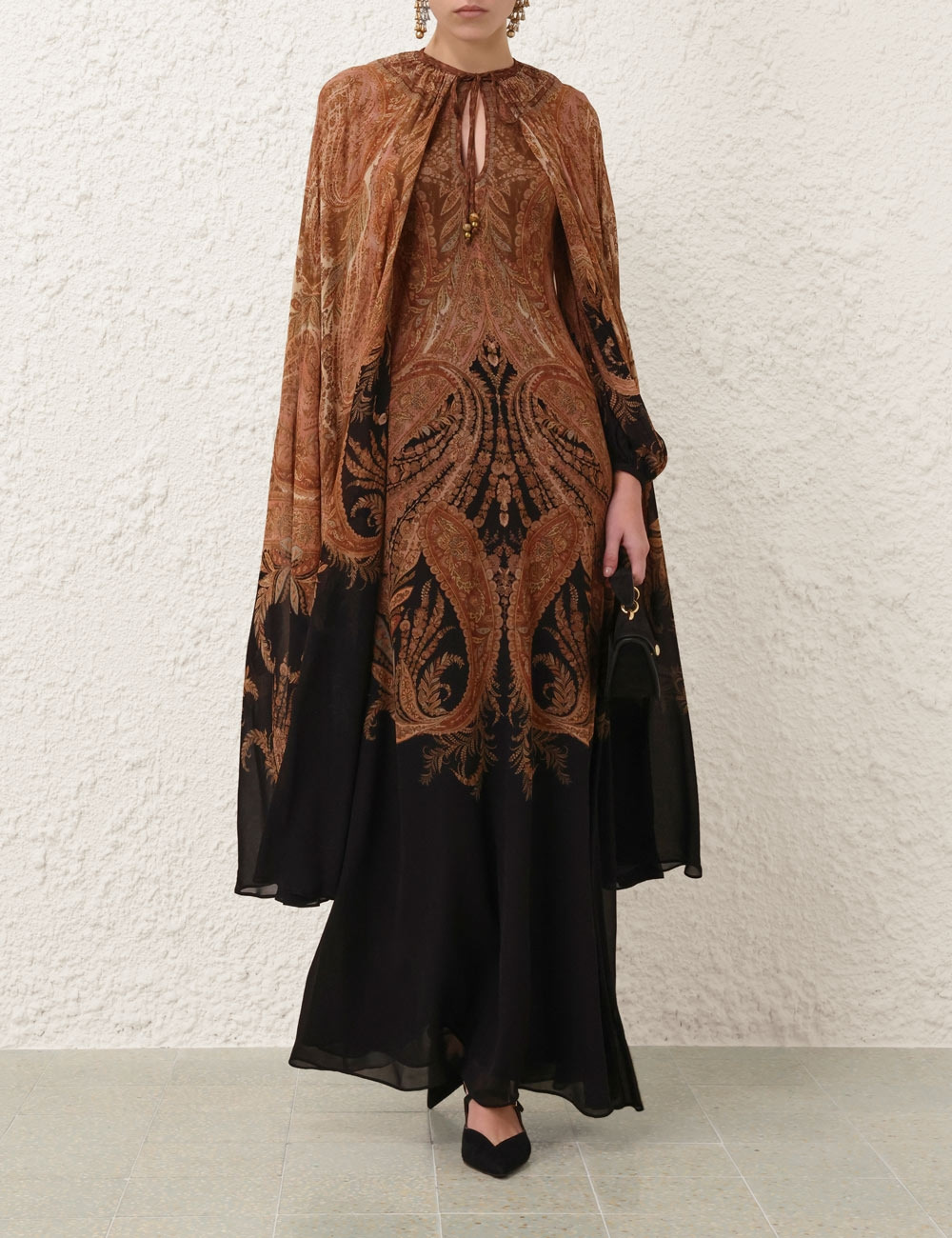 HYPNOTIC CAPED MAXI DRESS - 2