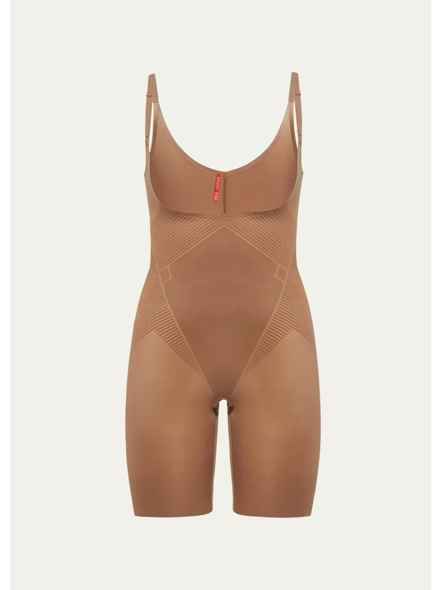Thinstincts® 2.0 Open-Bust Mid-Thigh Bodysuit - 1