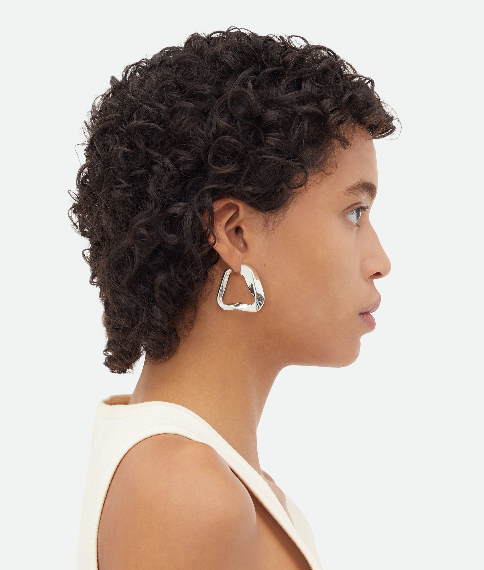 Large Twist Triangle Hoop Earrings - 2