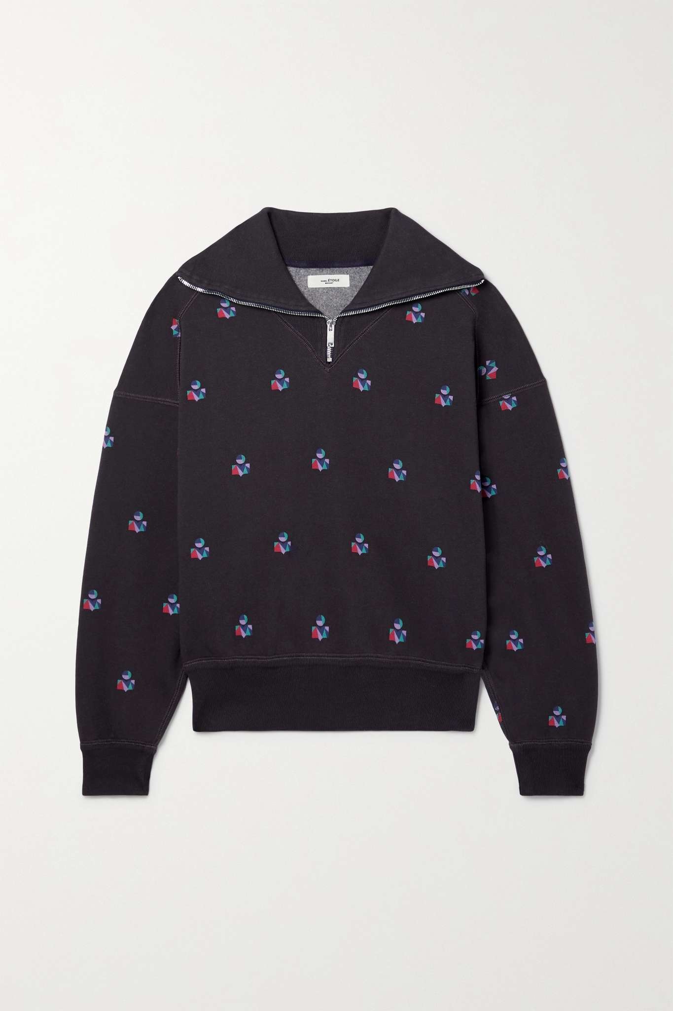 Meloyane printed cotton-blend jersey sweatshirt - 1