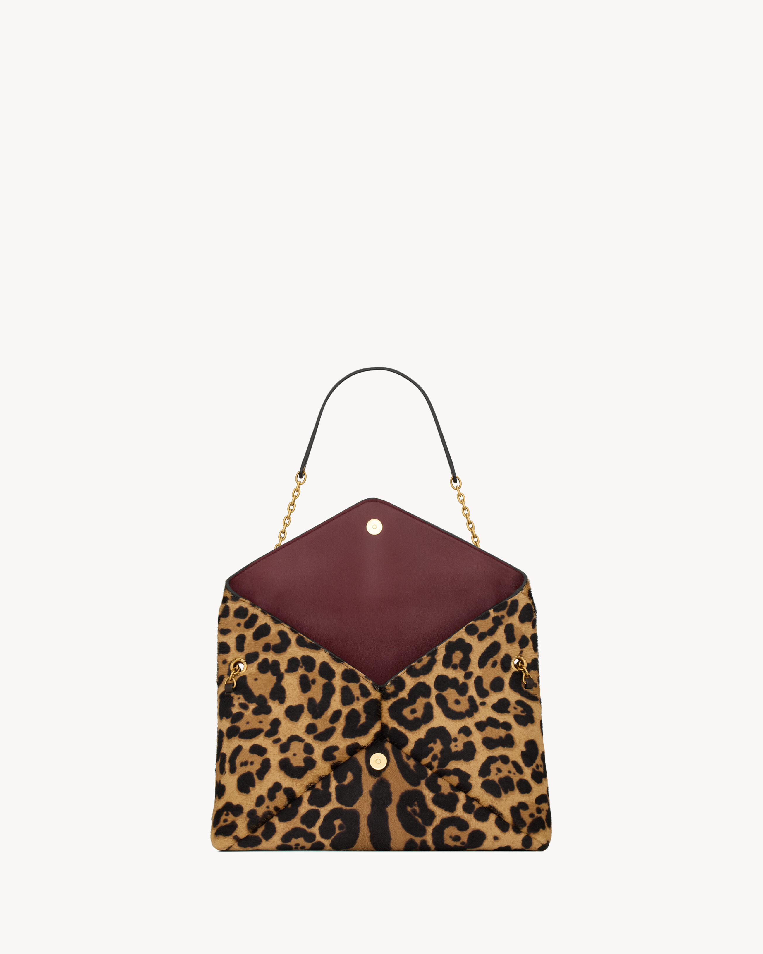 CASSANDRE LARGE POUCH ON CHAIN IN PONY HAIR LEATHER - 4