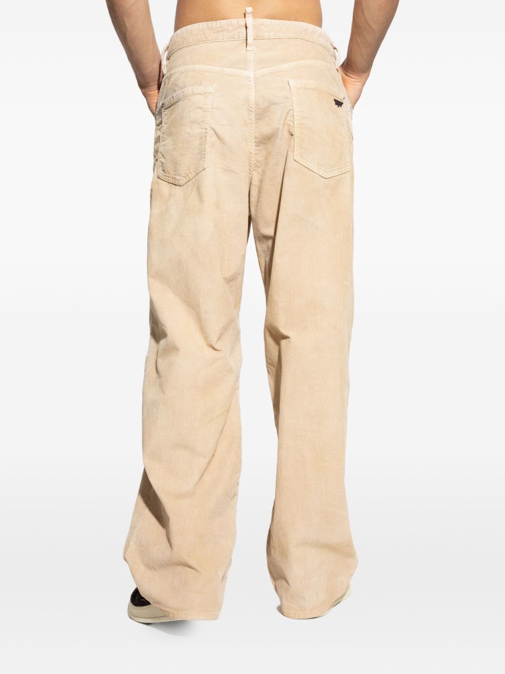 corduroy wide-leg trousers - 4