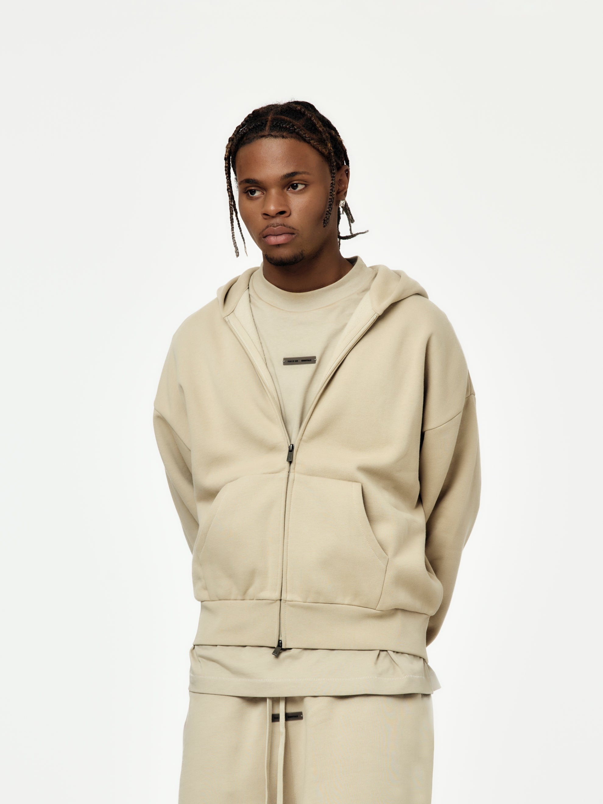 CLASSIC FIT FLEECE ZIP UP (TIMBER) - 1