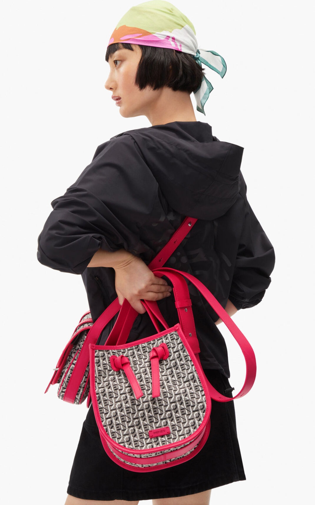 Courier jacquard bucket bag - 5