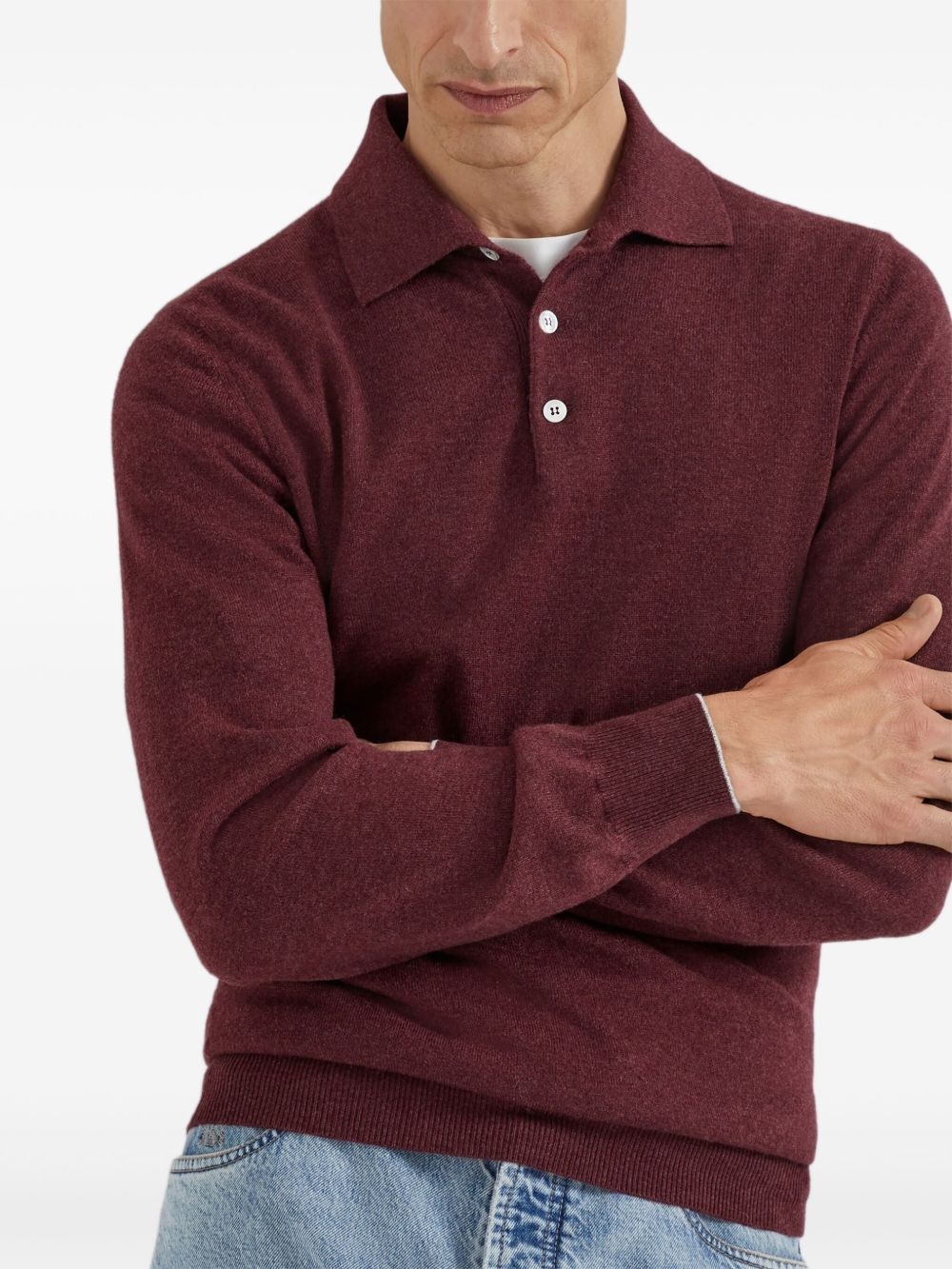 knitted polo shirt - 3