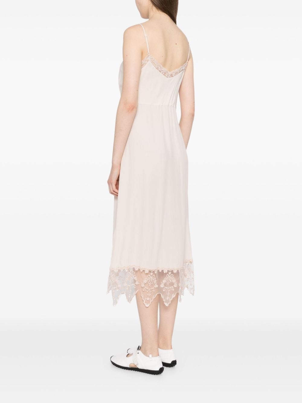 lace-trim slip dress - 4
