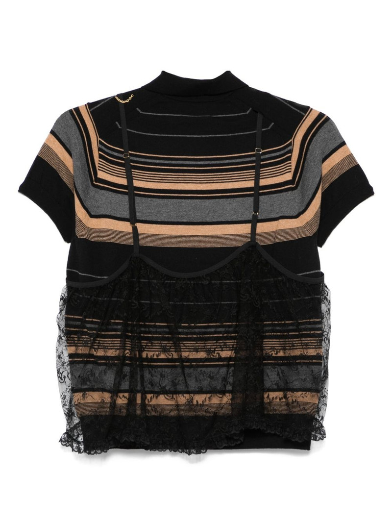 Kolor layered polo shirt outlook
