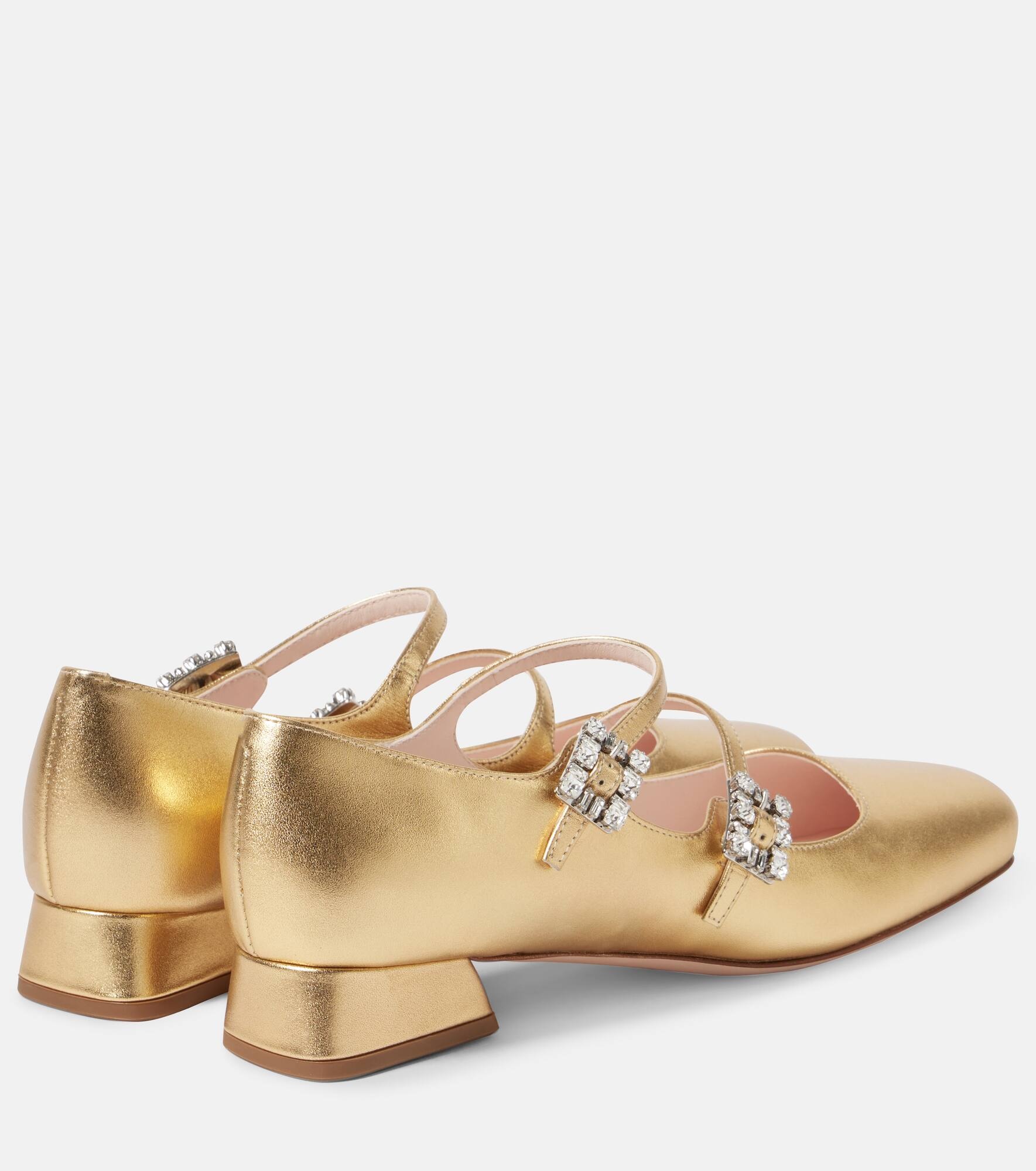 Très Vivier metallic leather Mary Jane pumps - 3