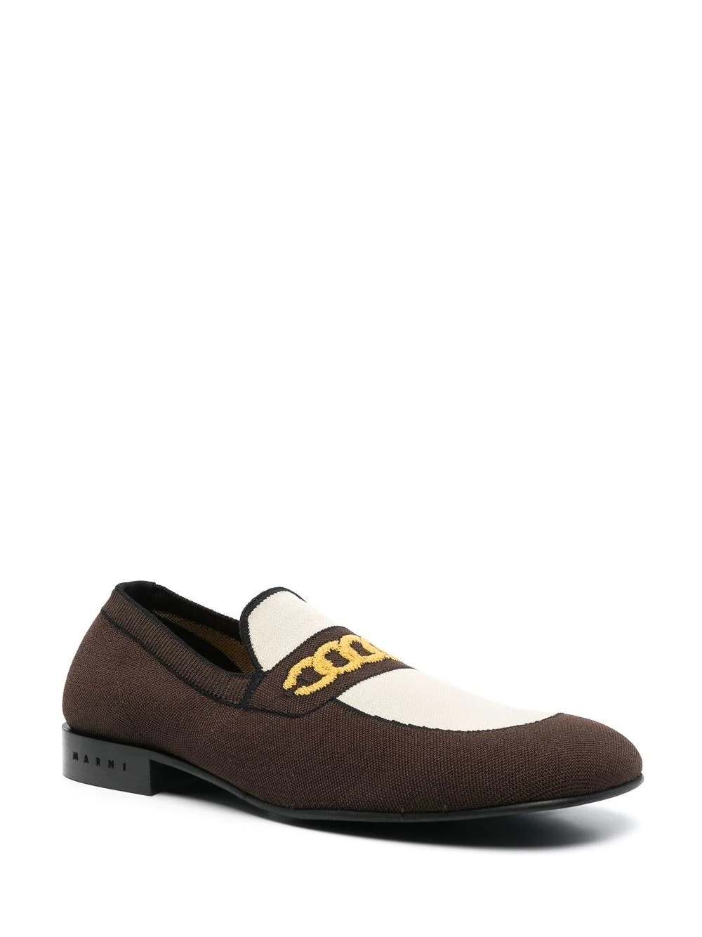 sock-style chain-print loafers - 2