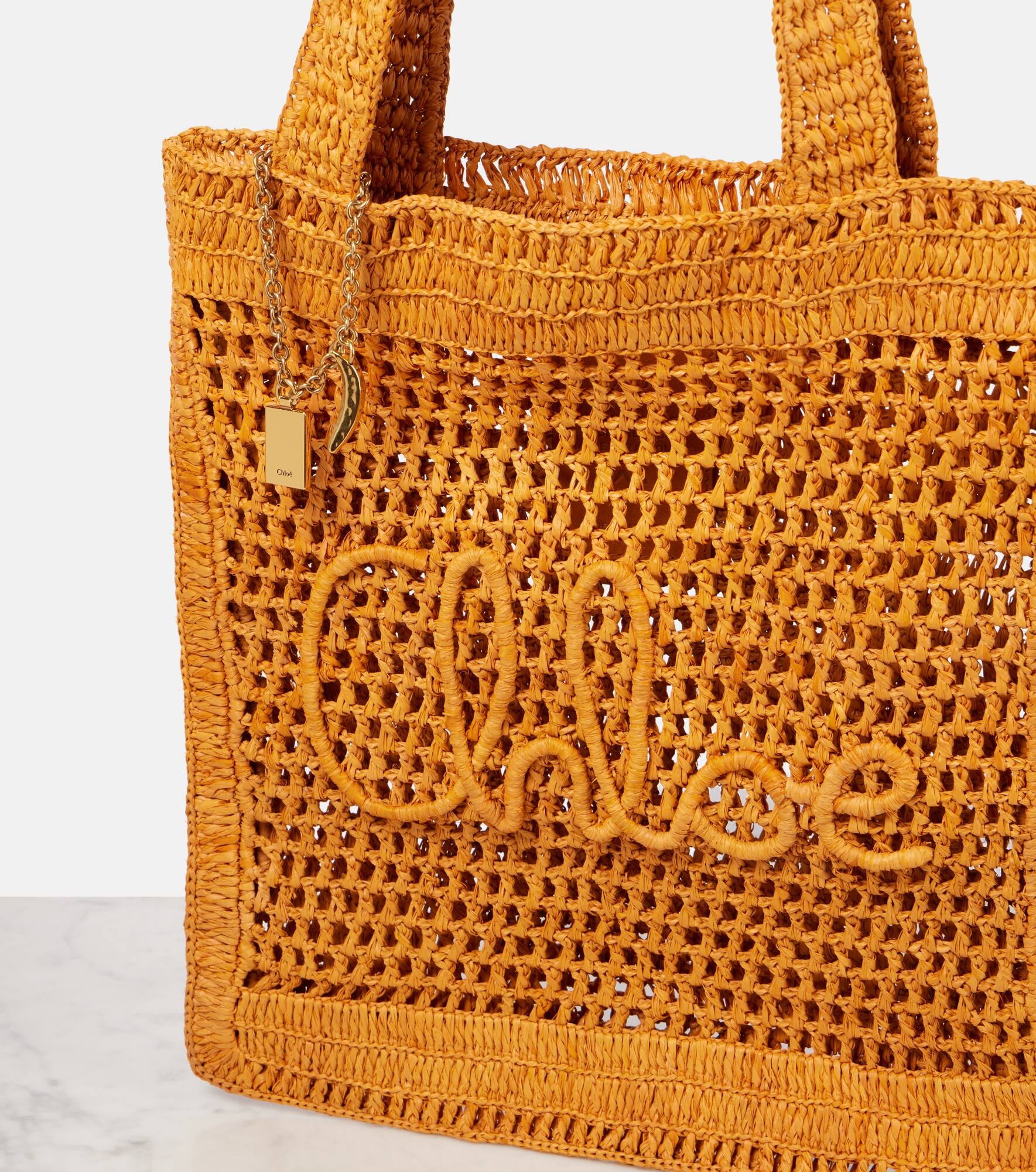 Summer Banana raffia tote bag - 6