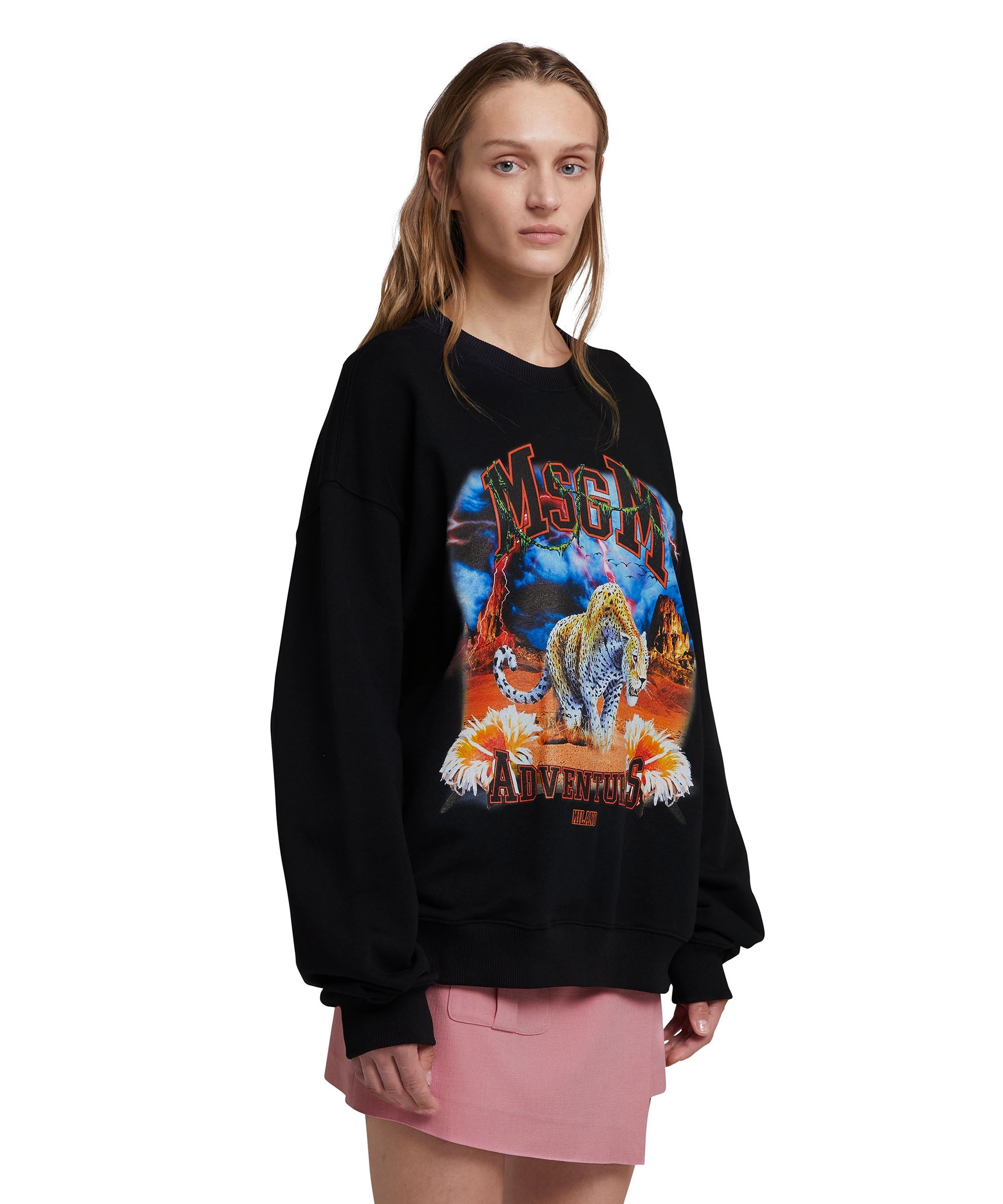 Sweatshirt with "MSGM adventures" graphic - 4