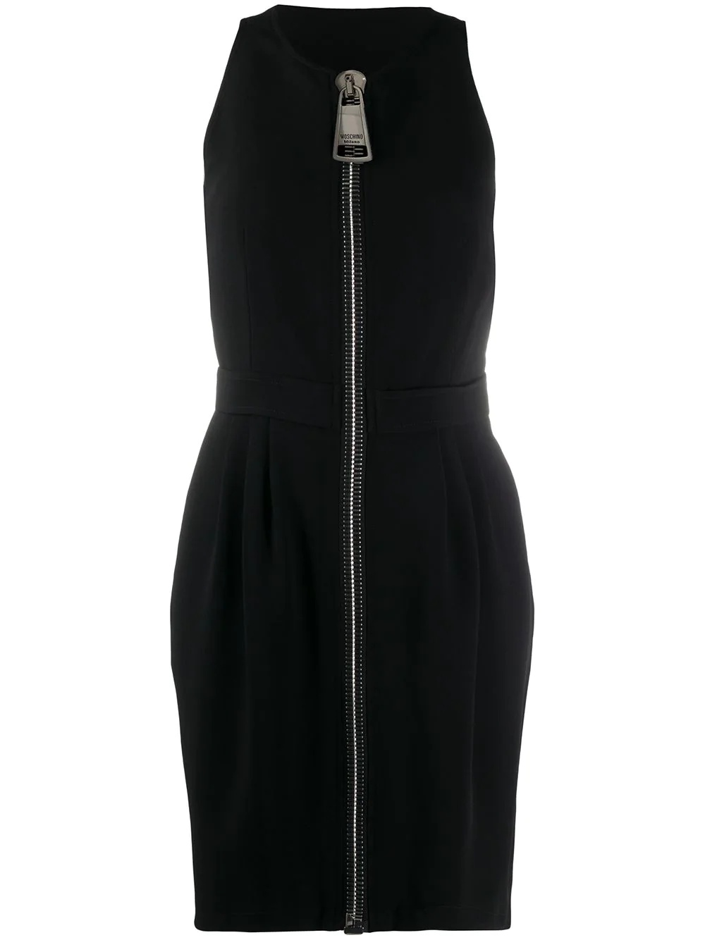 oversized zipper mini dress - 1