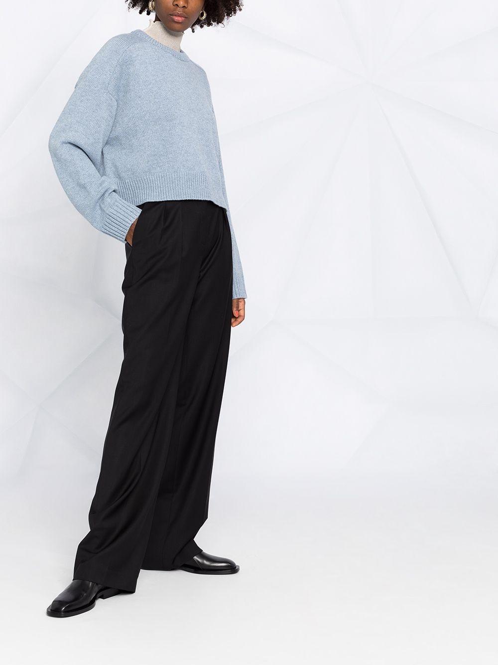flared wool trousers - 6