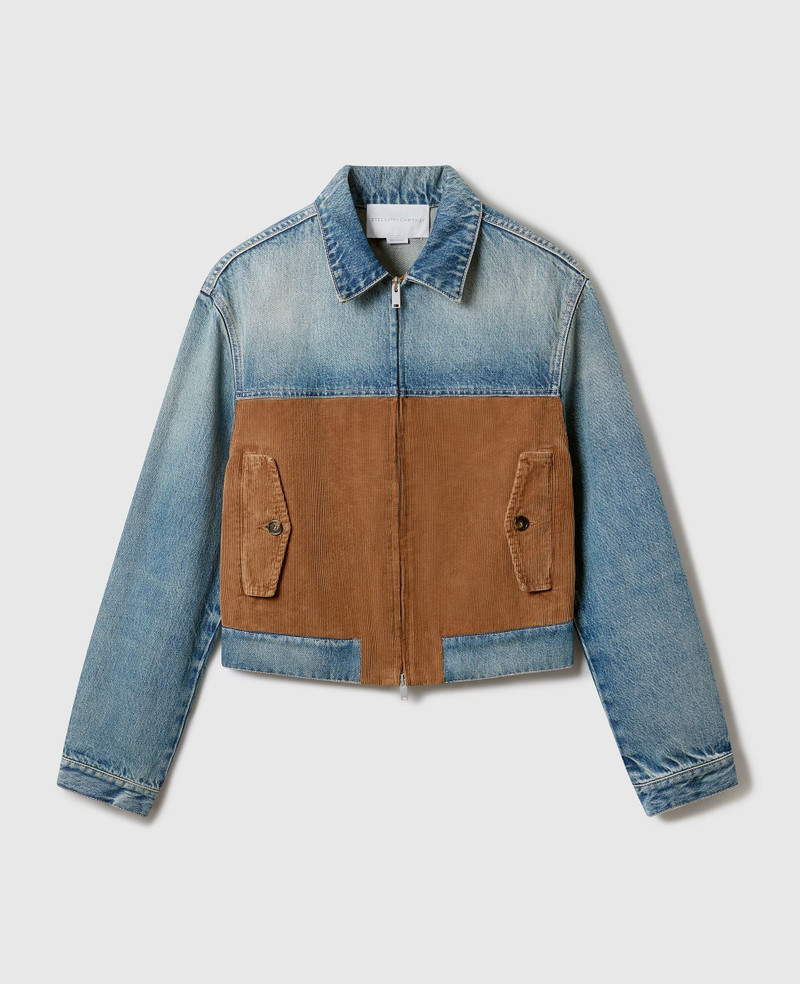 Corduroy Panel Denim Jacket 1