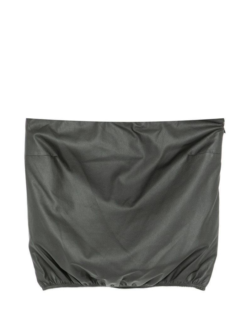 leather strapless top 1