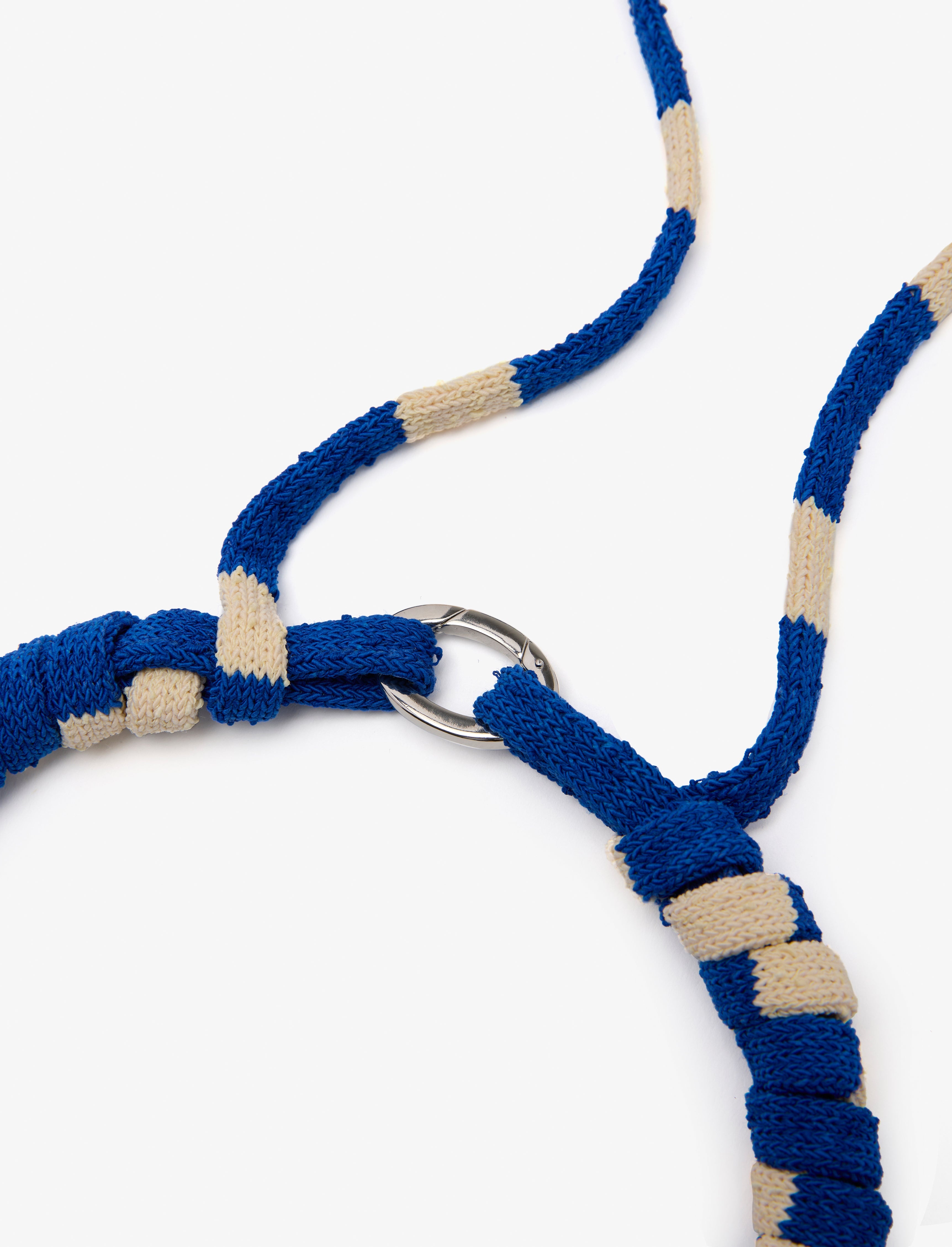 Striped Knit Rolo Necklace - 4