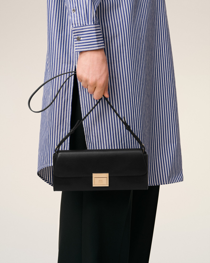 AMI Paris BLACK SMOOTH LEATHER MIMI POUCH outlook