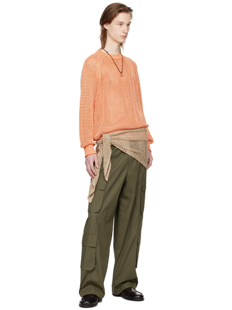 AFTER PRAY Orange Raglan Sweater outlook