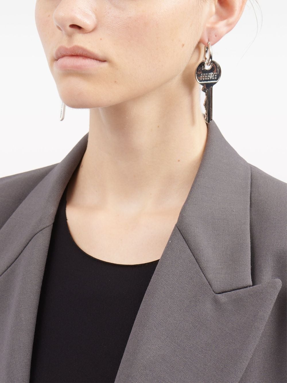 Numeric Signature Key drop earrings - 6