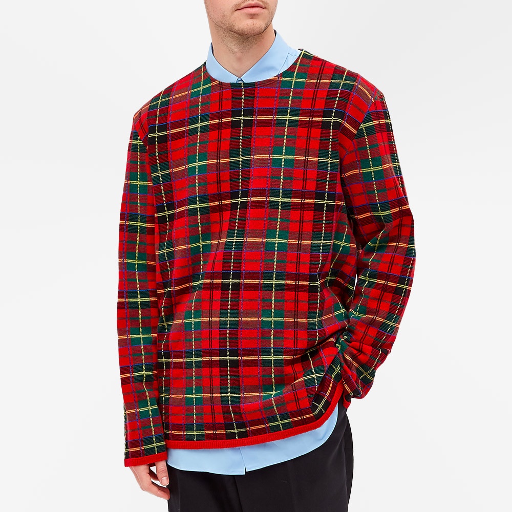 Comme des Garcons Homme Plus Tartan Check Crew Knit - 3