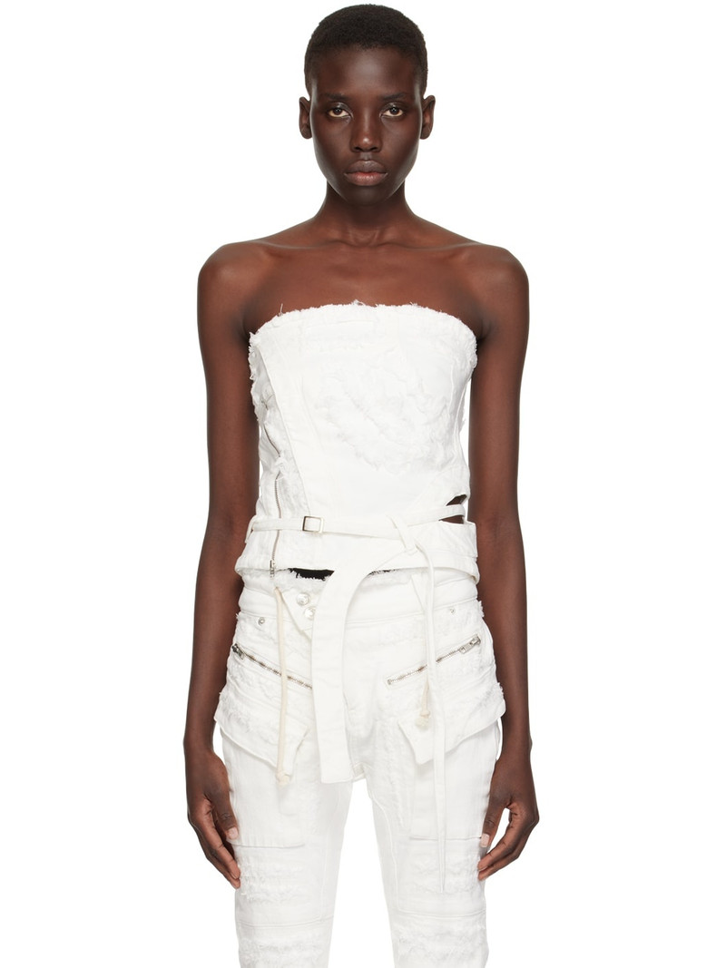 White Belt Denim Tank Top 1