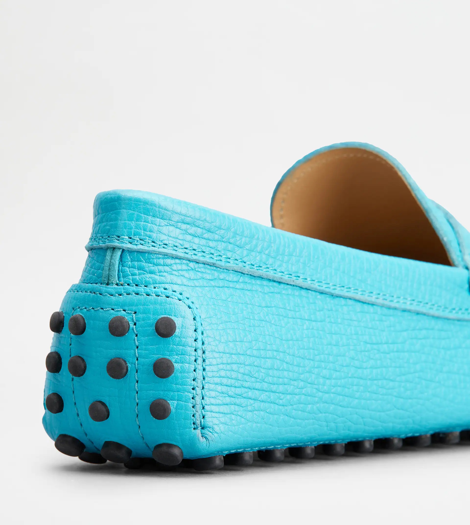 TOD'S GOMMINO DRIVING SHOES IN LEATHER - LIGHT BLUE - 5