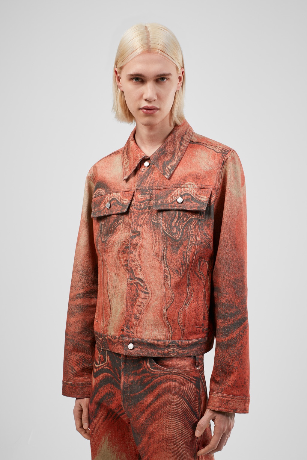 Burnt Orange Denim Jacket - 2
